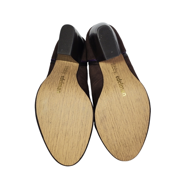 Libby Edelman Chimmy Brown Suede Lace Up Shoes Block Heel Womens 7.5 M - Picture 4 of 11